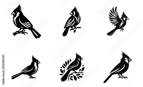 cardinal engrave logo icon design illustration