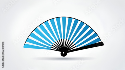 Folding Fan vector icon symbol isolated on white background