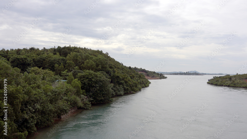 Beautiful view of the sea and islands in Batam Beautiful view of the sea and islands in Batam