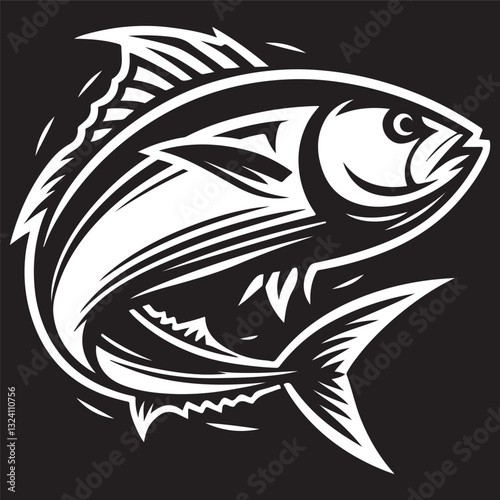 Tuna seafood. Tuna fish vector illustration