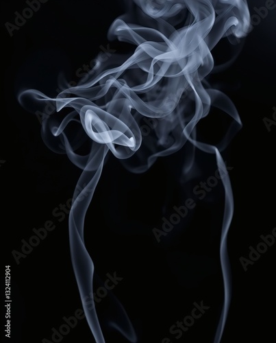 Wallpaper Mural delicate wisps of smoke against a dark background, showcasing an abstract and ethereal visual Torontodigital.ca