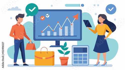 Market trends are closely monitored by fashion trend forecasters who use data on economic indicators and consumer confidence levels to anticipate shifts in consumer spending and. Vector illustration