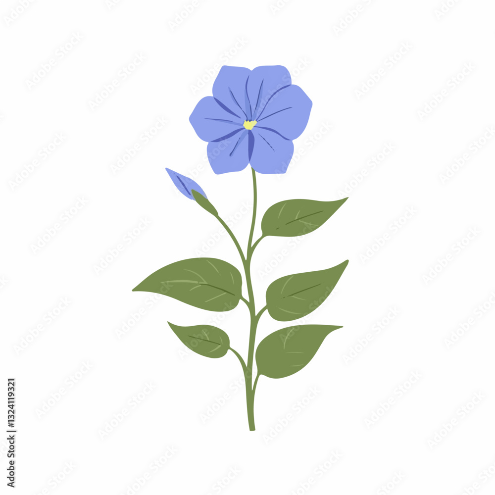 My Simple flat 2D icon morning glory flower branch with leaf isolated on a white background, vector, flat design, animation design, simple flat 2D icon, minimalist design, clipart My Simple flat 2D icon morning glory flower branch with leaf isolated on a white background, vector, flat design, animation design, simple flat 2D icon, minimalist design, clipart