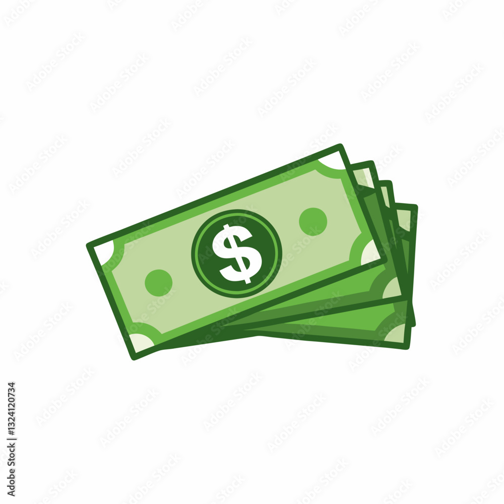 Dollar banknotes isolate on white background Dollar banknotes isolate on white background