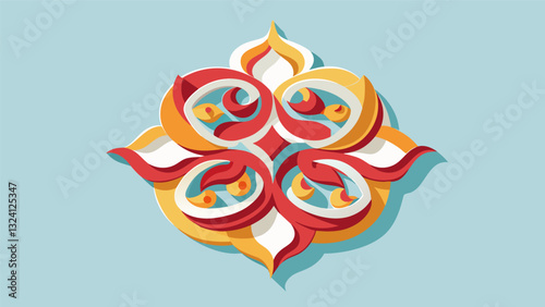 Cut fold and glue delicate pieces of paper to create a mesmerizing piece of paper quilling art. Vector illustration