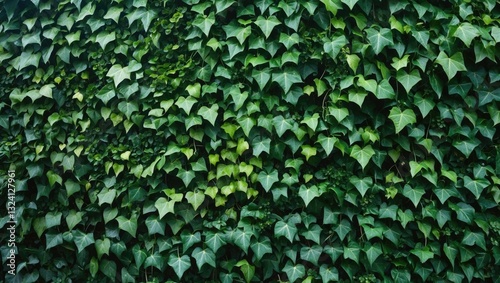 Panorama of a wall made up of thousands of leaves, providing decoration and protection from noise and prying eyes.
