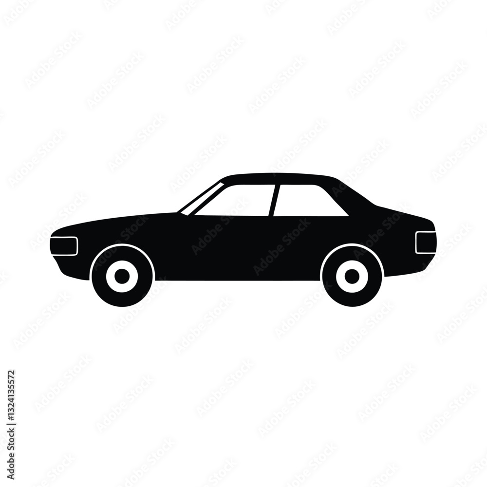 Fototapeta premium Car Silhouette Vector.