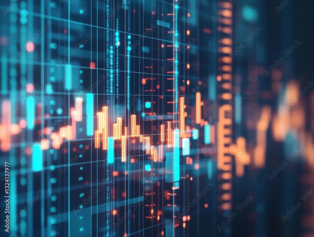 Abstract Financial Data Visualization Concept Abstract Financial Data Visualization Concept