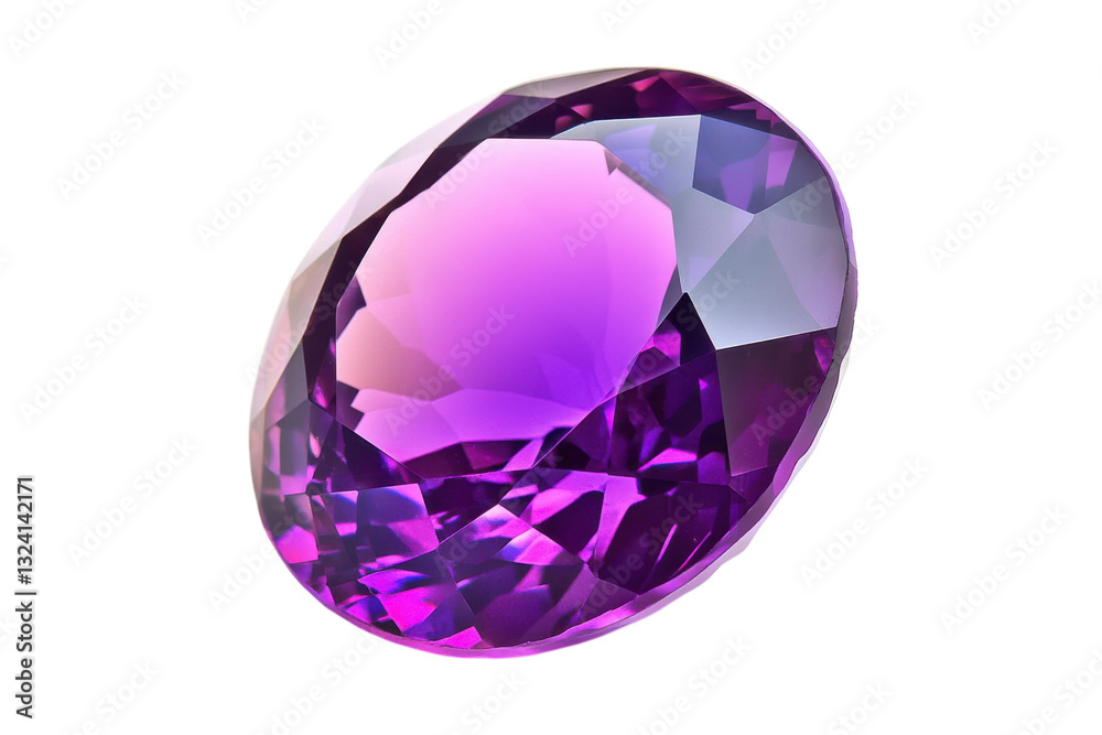 Brilliant purple gem reflecting light, showcasing its intricate facets in brilliant clarity isolated on transparent background Brilliant purple gem reflecting light, showcasing its intricate facets in brilliant clarity isolated on transparent background