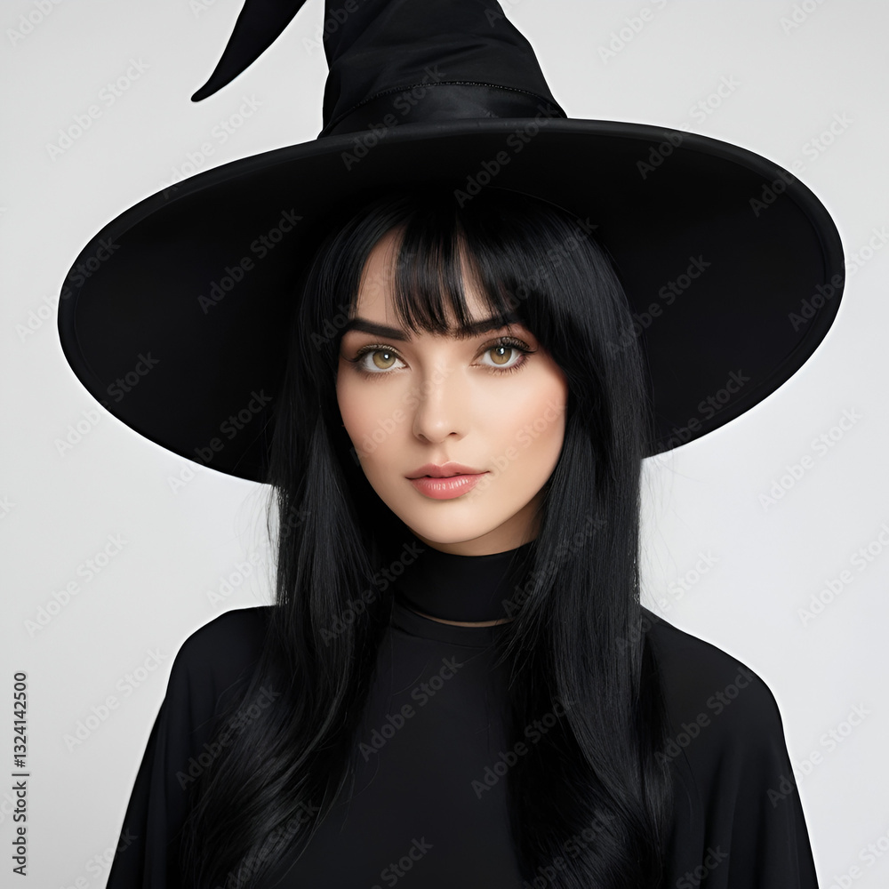 Witch with black hair Witch with black hair