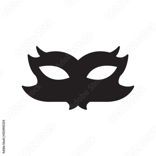 Silhouette superhero mask vector icon,  EPS10