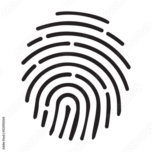 Fingerprint Scan Icon for Fingerprint Recognition