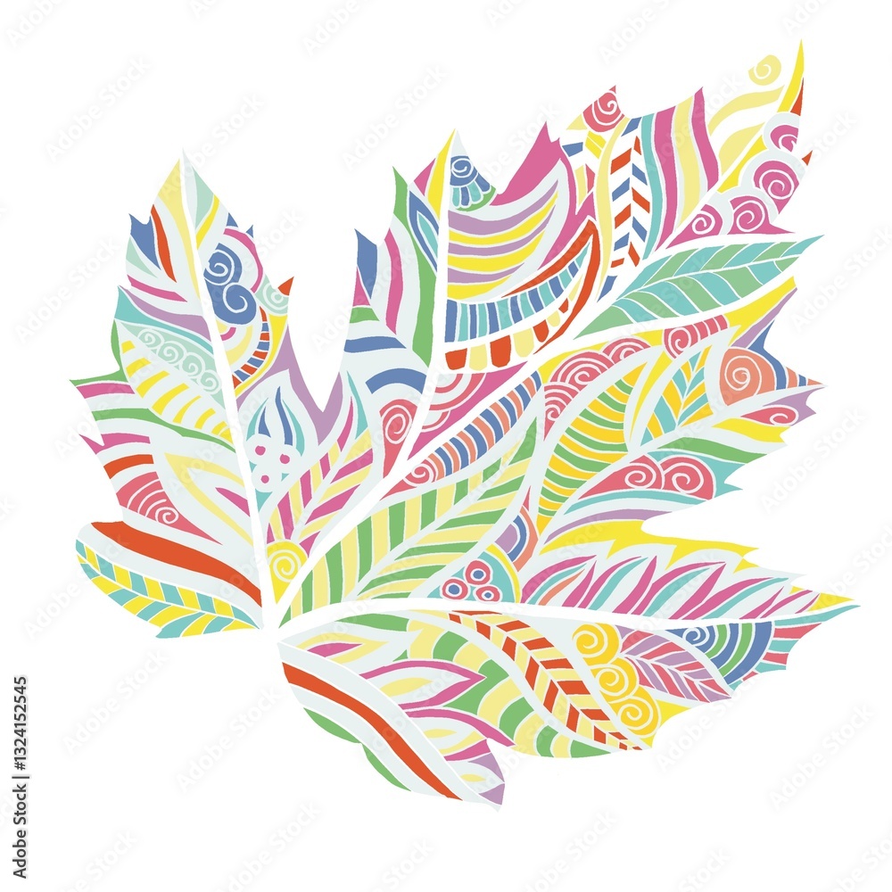 Obraz premium Picture of maple leaves with beautiful patterns on the leaves