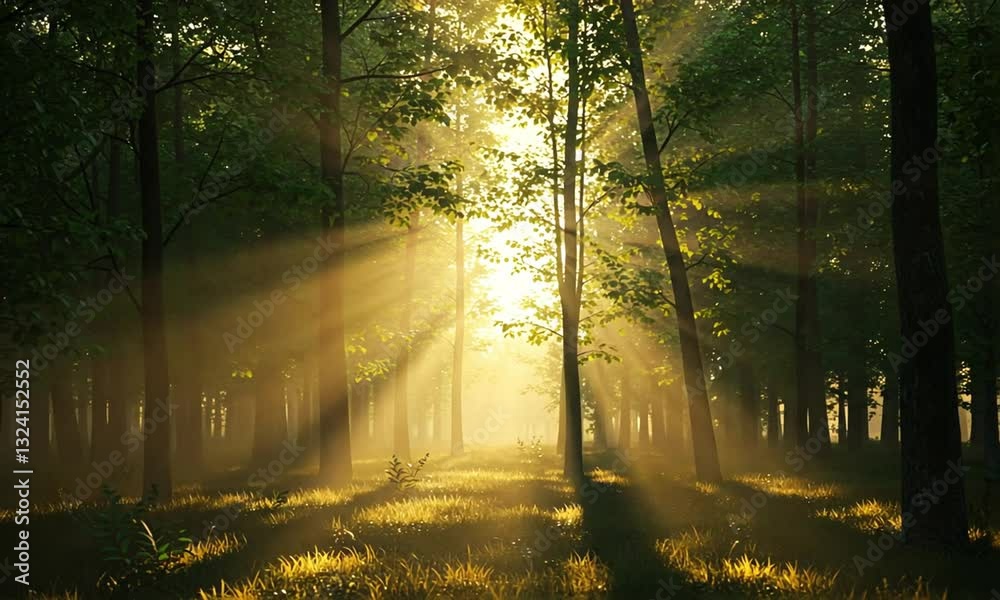 morning in the forest