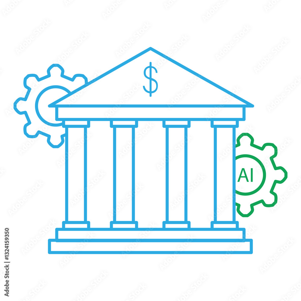 Ai Bank Money Finance Savings Vector Icon Design Ai Bank Money Finance Savings Vector Icon Design