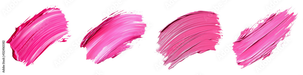 Collection of pink paints brushes stroke isolated on transparent or white background Collection of pink paints brushes stroke isolated on transparent or white background