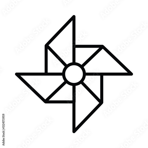 Windmill icon vector pinwheel sign