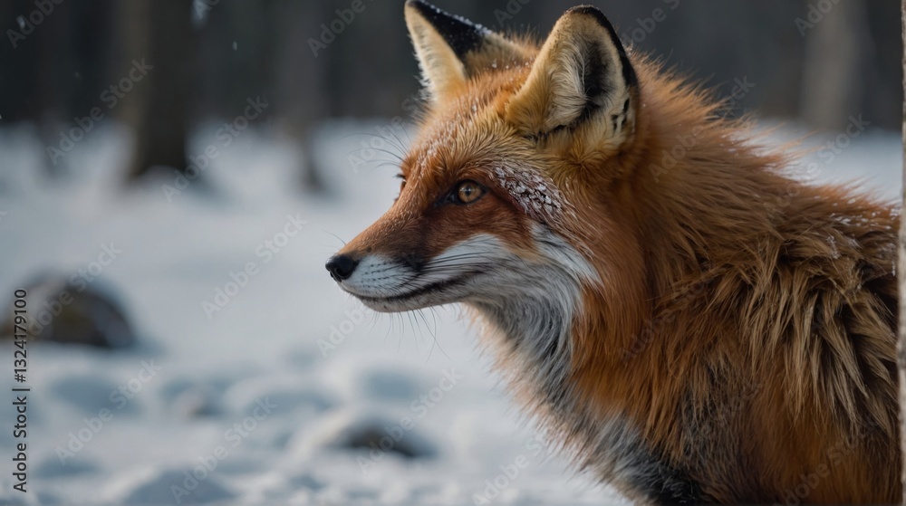 Obraz premium Graceful Fox In Motion