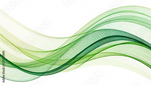 Wallpaper Mural Abstract Green Wave Background Elegant Flowing Lines Design Perfect for Eco Nature or Tech Themes Torontodigital.ca