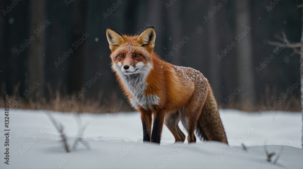 Fototapeta premium Graceful Fox In the Wind