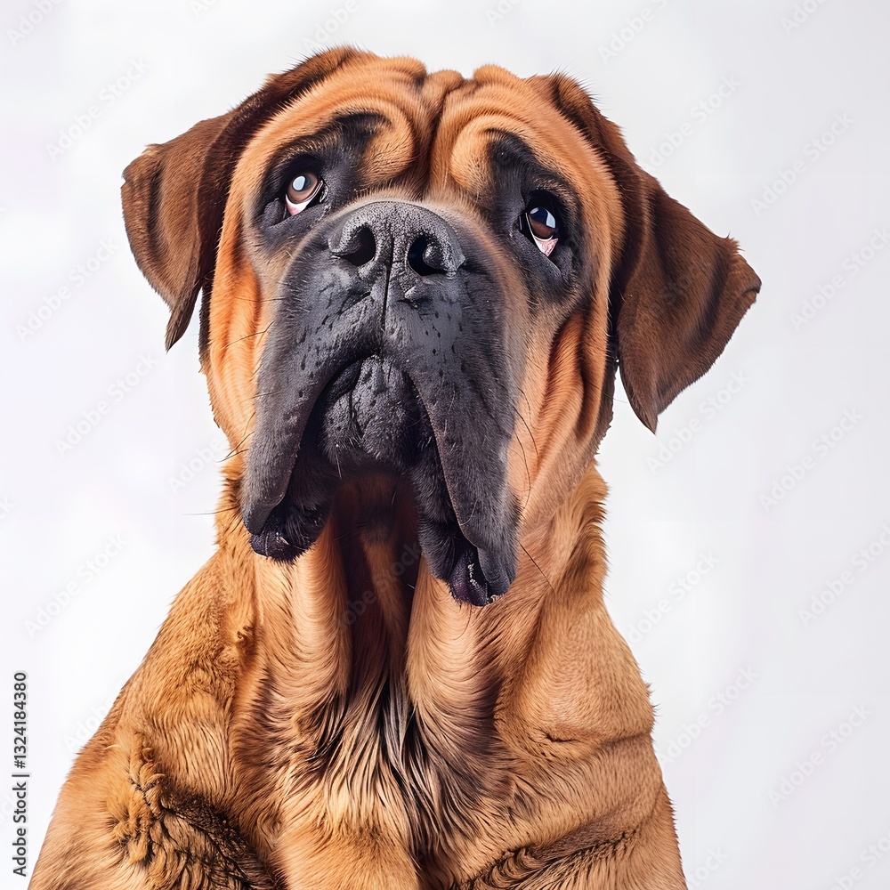 Obraz premium Majestic Dog Portrait with Expressive Eyes and Strong Features