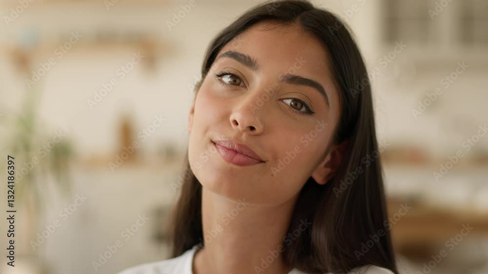 Portrait having fun fooling joyful happy smiling funny Arabian attractive ethnic woman lady headshot grimacing at home looking at camera Indian girl female showing tongue humorous grimace at apartment Portrait having fun fooling joyful happy smiling funny Arabian attractive ethnic woman lady headshot grimacing at home looking at camera Indian girl female showing tongue humorous grimace at apartment