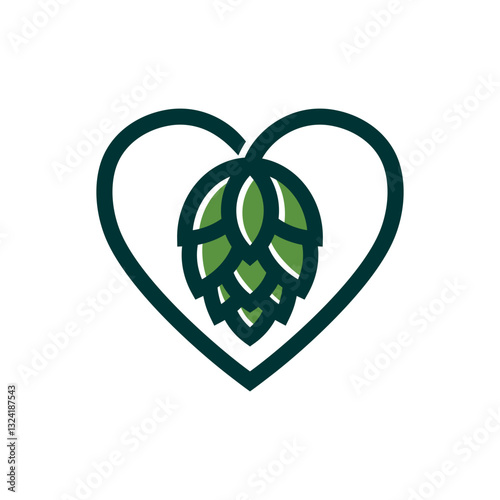 Hops flower for Beer Brewing Brewery logo
