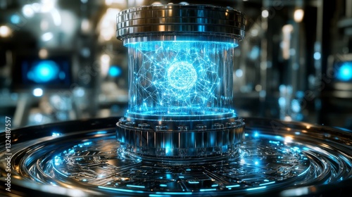 Quantum Computing Core with Glowing Entangled Particles