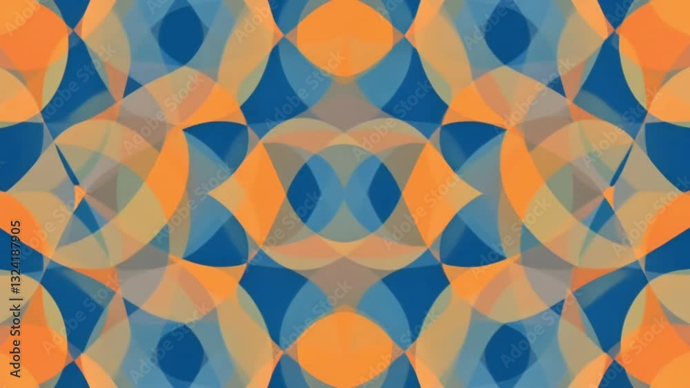 custom made wallpaper toronto digitalOverlapping Rotating Circles Seamless Interlocking Patterns with Smooth Color Transitions from Cool Blues to Warm Oranges