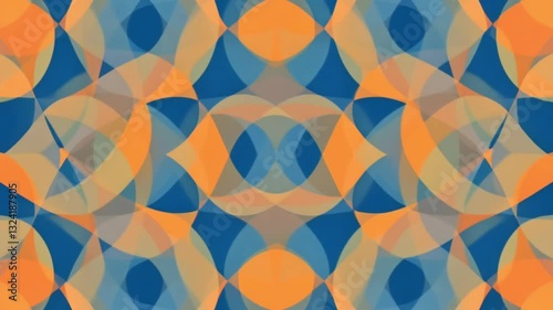 Wallpaper Mural Overlapping Rotating Circles Seamless Interlocking Patterns with Smooth Color Transitions from Cool Blues to Warm Oranges Torontodigital.ca