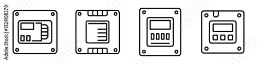 ssd icon, ssd line art - simple line art of ssd, perfect for ssd logos and icons