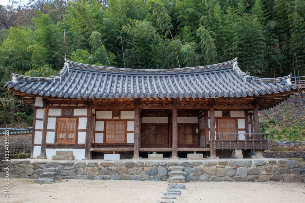 Traditional Korean Architectural Style Hanok Housing Landscape Traditional Korean Architectural Style Hanok Housing Landscape