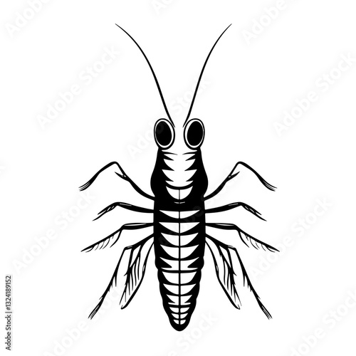 Rock Lobster Simple Vector Logo – High-Contrast Flat Design Illustration