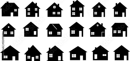 House and building icon set
