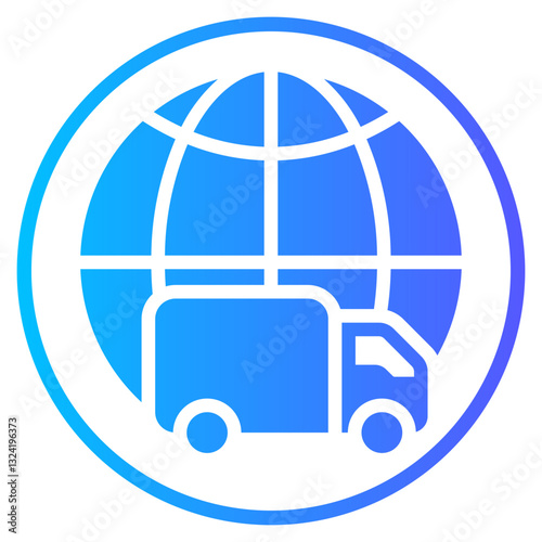 worldwide shipping gradient icon
