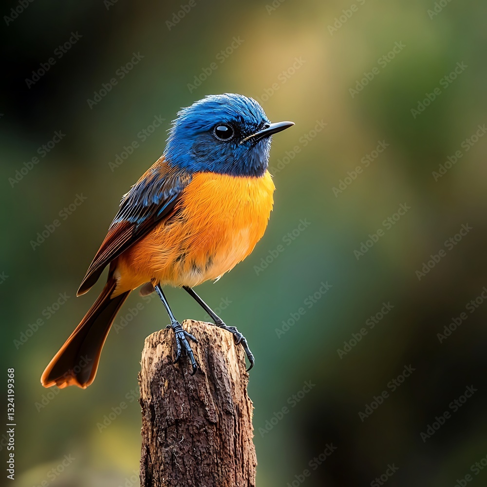 Vibrant Colorful Bird Perched on Mossy Branch in Nature
Vibrant Colorful Bird Perched on Mossy Branch in Nature
