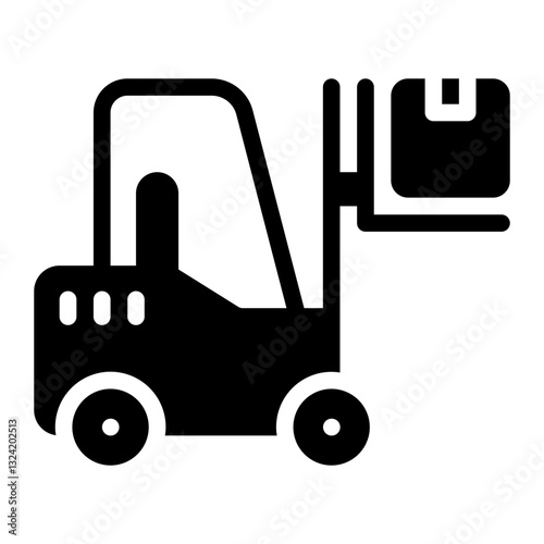 forklift glyph icon
