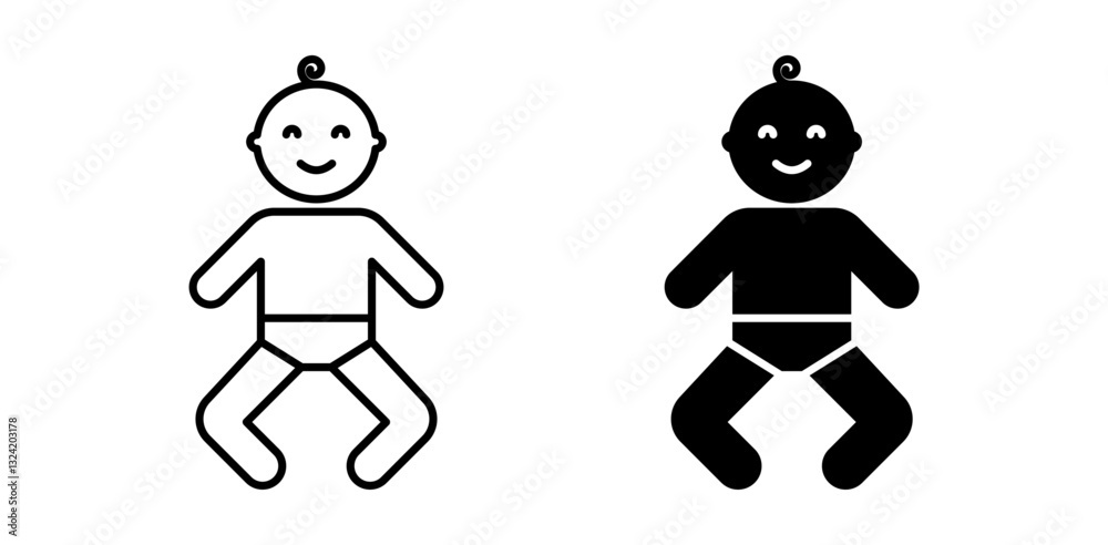 baby changing icon pack in flat and thin liner vectors graphic for ui designs baby changing icon pack in flat and thin liner vectors graphic for ui designs