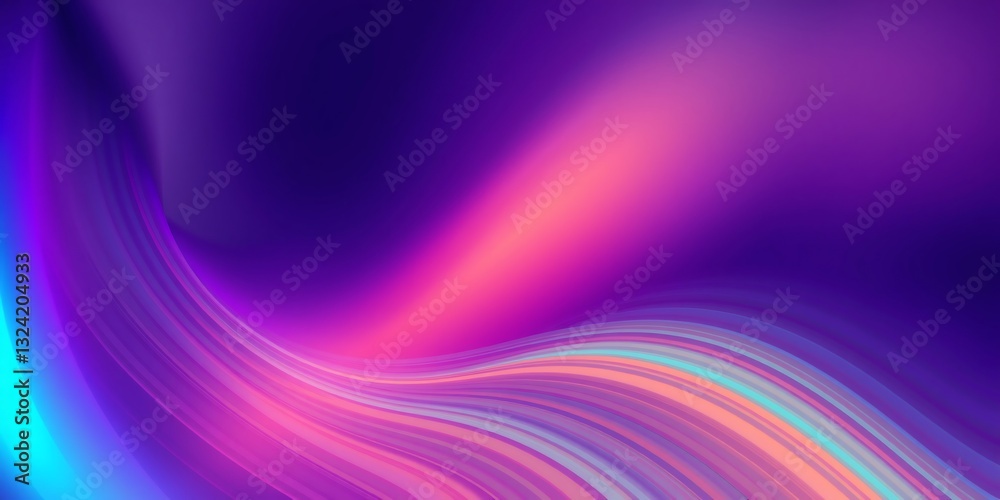 Fototapeta premium dynamic abstract waves, purple and orange design