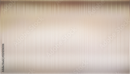 Brown beige orange ribbed glass. Vector ribbed glass texture background. Mesh gradient. acrylic ribbed bath surface. Reeded glass background semitransparent overlay. Bath wall window