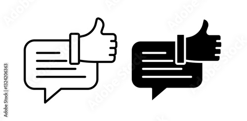 feedback icon pack in flat and thin liner vectors graphic for ui designs