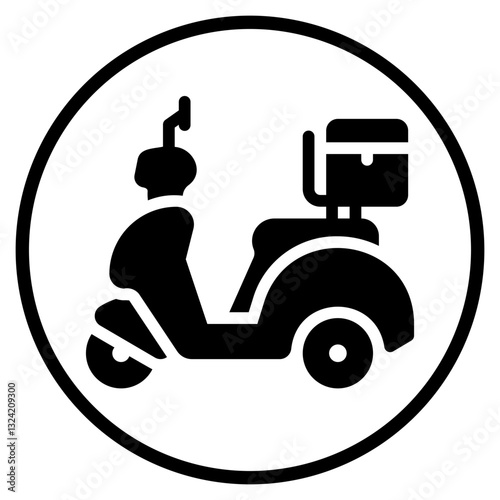 delivery bike glyph icon