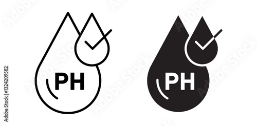 Neutral Ph Balance icon pack in flat and thin liner vectors graphic for ui designs