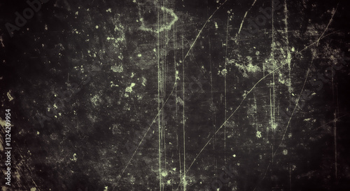 Photographic film with scratched, stained and dirty surface.