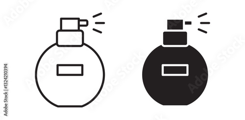 perfume bottle icon pack in flat and thin liner vectors graphic for ui designs