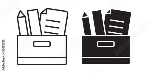 Redundancy icon pack in flat and thin liner vectors graphic for ui designs