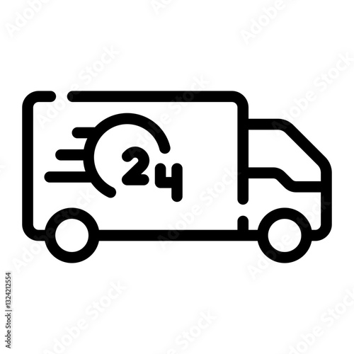 delivery van line icon