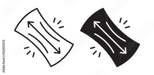 Stretching icon pack in flat and thin liner vectors graphic for ui designs
