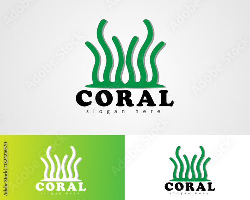 rocking coral logo icon for symbol or company