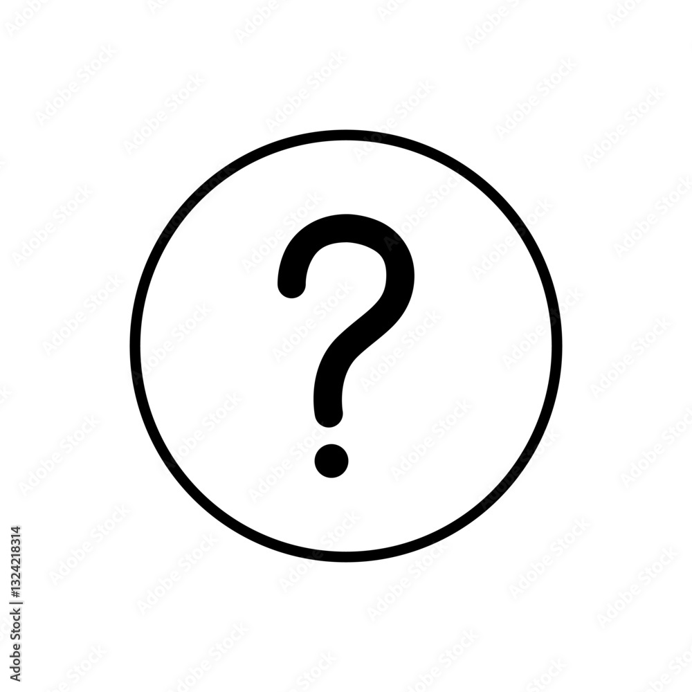 Question mark vector icon, flat design question symbol. Question mark vector icon, flat design question symbol.